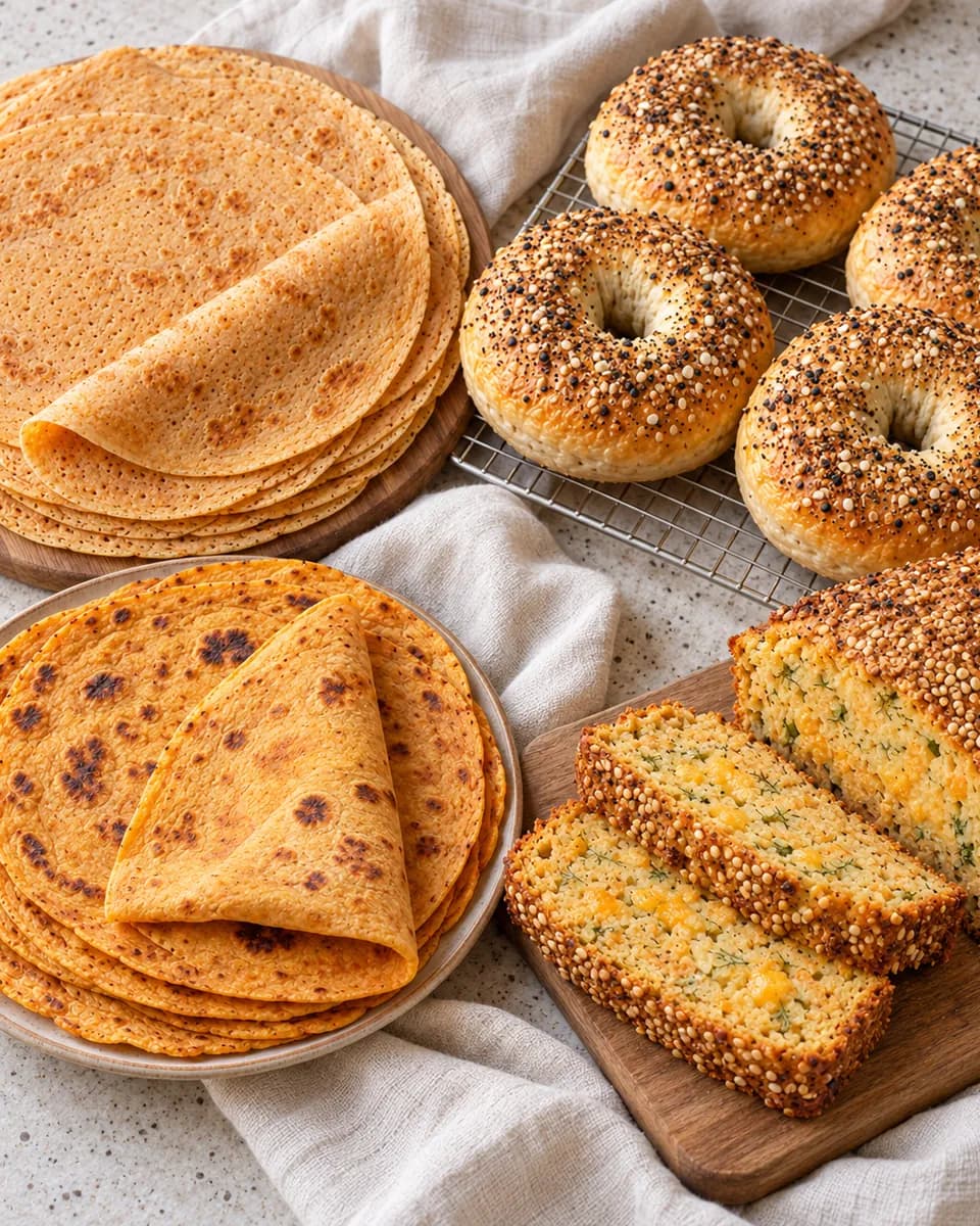 Breads and wraps from the cookbook